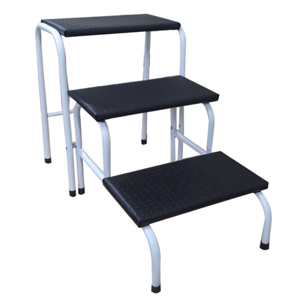 Escada Escadinha 3 Degraus Branca Dobrável Medcombo