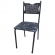 Cadeira para Cozinha MC Jantar Tubular Almofadada - Estrutura Preta - Assento Floral