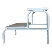 Escada De 2 Degraus Obeso Estrutura Branca Com Degrau Branco