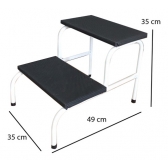 Escada Escadinha Para Maca 2 Degraus Metálica Branca Top