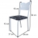 Cadeira para Cozinha MC Jantar Tubular Almofadada - Estrutura Branca - Assento Floral