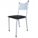 Cadeira para Cozinha MC Jantar Tubular Almofadada - Estrutura Branca - Assento Preto