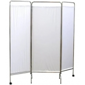 Biombo Triplo Hospitalar Inox Dobrável Com Rodízios