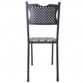 Cadeira para Cozinha MC Jantar Tubular Almofadada - Estrutura Preta - Assento Captone