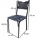 Cadeira para Cozinha MC Jantar Tubular Almofadada - Estrutura Preta - Assento Floral