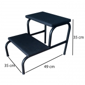 Escada 2 Degraus Para Maca E Depilação Medcombo - Preto